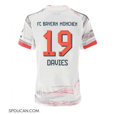 Zenski Nogometni Dres Bayern Munich Alphonso Davies #19 Gostujuci 2025-26 Kratak Rukav Zenski Nogometni Dres Bayern Munich Alphonso Davies #19 Gostujuci 2025-26 Kratak Rukav